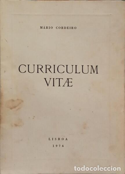 Libros: CORDEIRO. (M&aacute;rio) - CURRICULUM VITAE. - Foto 1