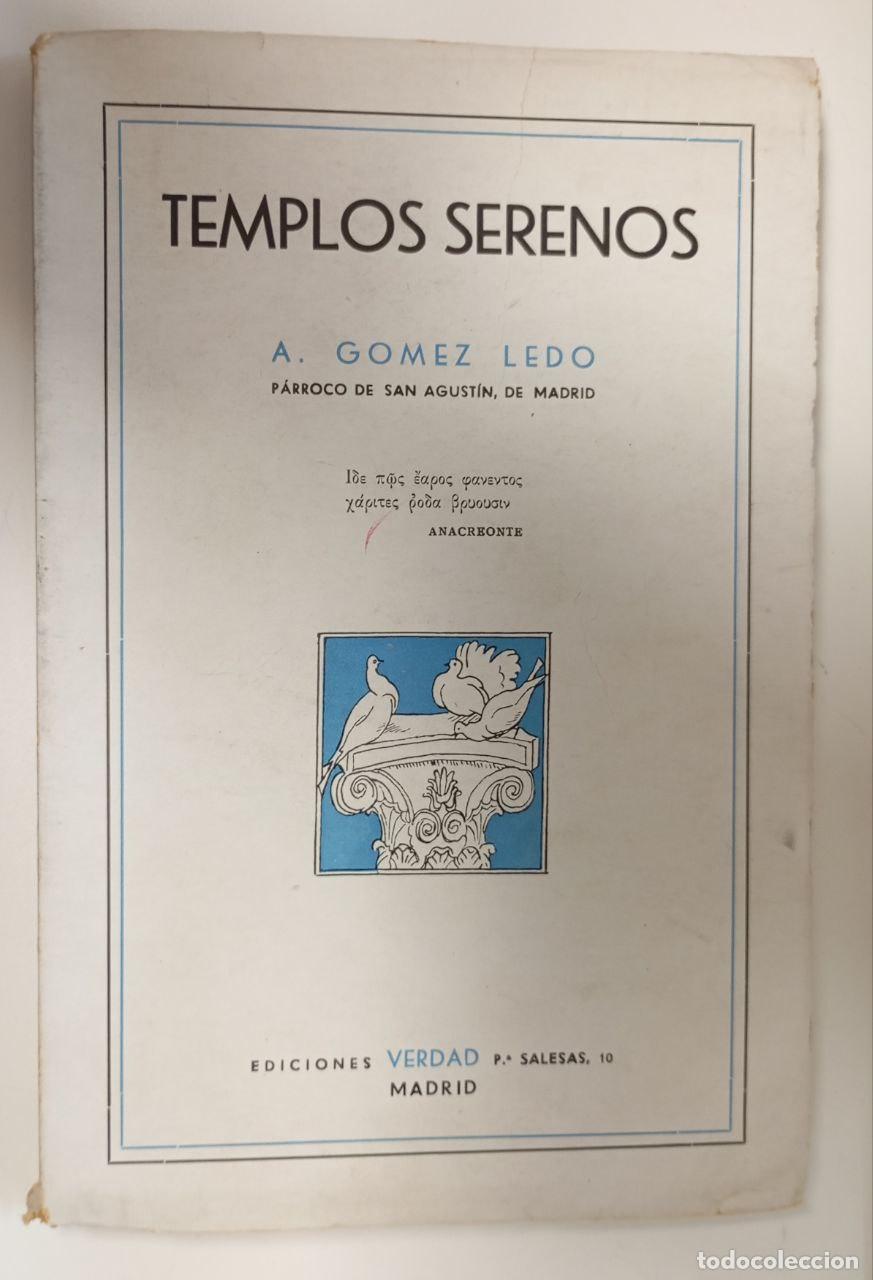 Libros: Templos serenos - A. G&oacute;mez Ledo - Foto 1