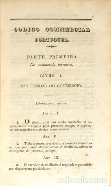 Libros: FERREIRA BORGES. (Jos&eacute;) - CODIGO COMMERCIAL PORTUGUEZ. [1836] - Foto 3