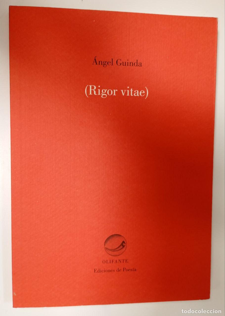 Libros: Rigor vitae - Guinda, &Aacute;ngel (1948- ) - Foto 1