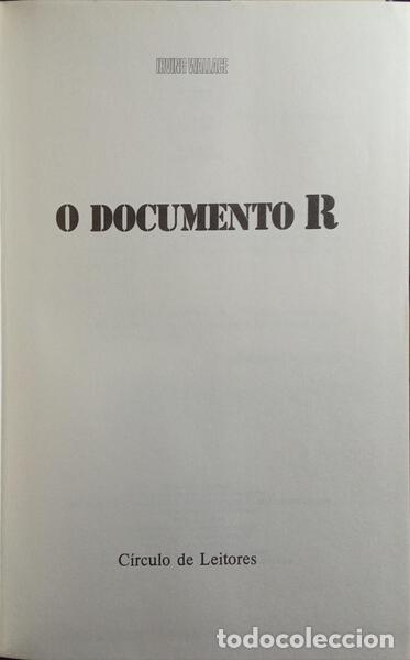 Libros: WALLACE. (Irving) - O DOCUMENTO R. - Foto 2