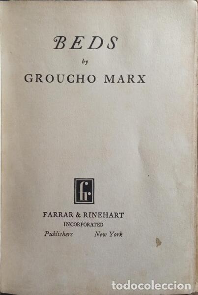 Libros: MARX. (Groucho) - BEDS. - Foto 2