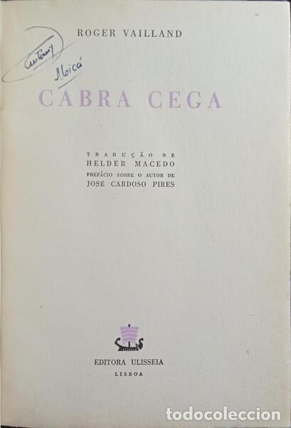 Libros: VAILLAND. (Roger) - CABRA CEGA. - Foto 2