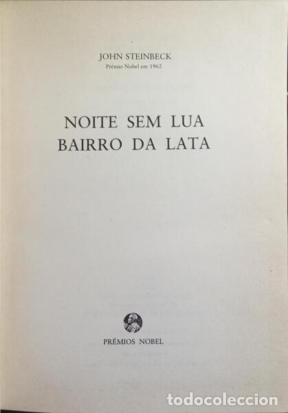 Libros: STEINBECK. (John) - NOITE SEM LUA BAIRRO DA LATA. - Foto 2