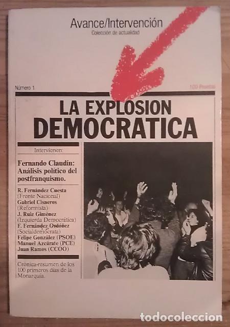Libros: Avance/Intervenci&oacute;n. N&ordm; 1. La explosi&oacute;n Democr&aacute;tica - VV.AA. - Foto 1