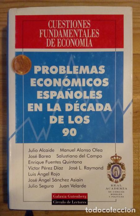 Libros: Problemas econ&oacute;micos espa&ntilde;oles en la d&eacute;cada de los 90 - VV.AA. - Foto 1