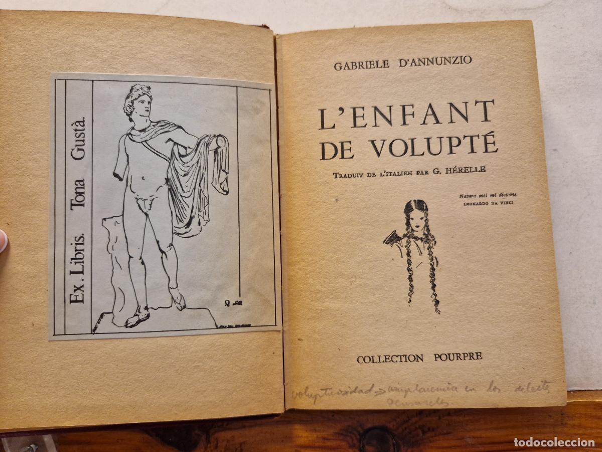 B&uuml;cher: L'ENFANT DE VOLUPTE.GABRIELE D'ANNUNZIO.