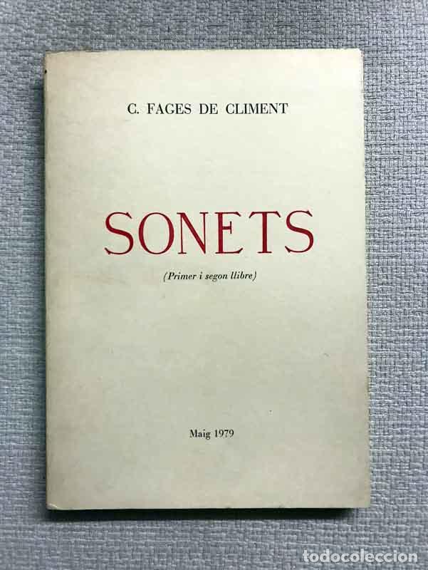 Libros: Sonets (primer i segon llibre) - C. Fages de Climent - Foto 1