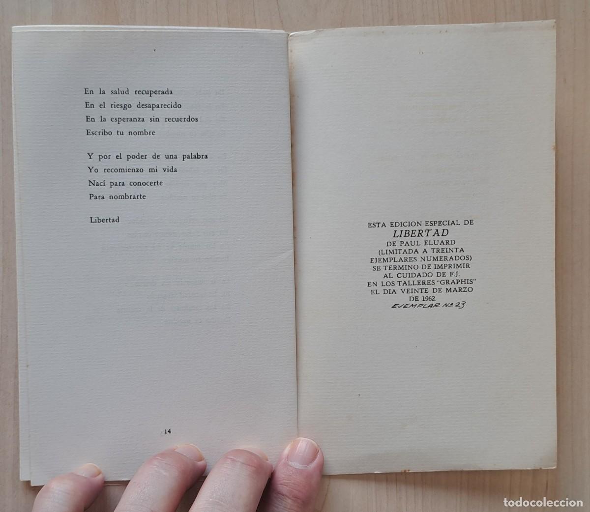Libros: PAUL ELUARD / LIBERTAD / VERSION DE FAYAD JAMIS - Foto 4