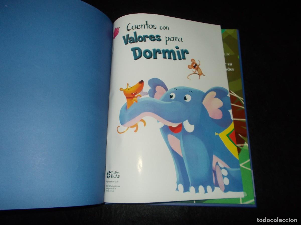 Libros: CUENTOS CON VALORES PARA DORMIR, Pluton Kids 2021. Libro Cuento - Foto 2