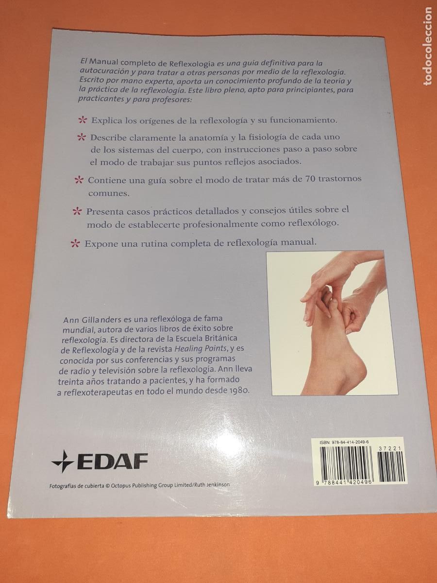 Libros: MANUAL COMPLETO DE REFLEXOLOGIA � MASAJES - ANN GILLANDERS - Foto 2