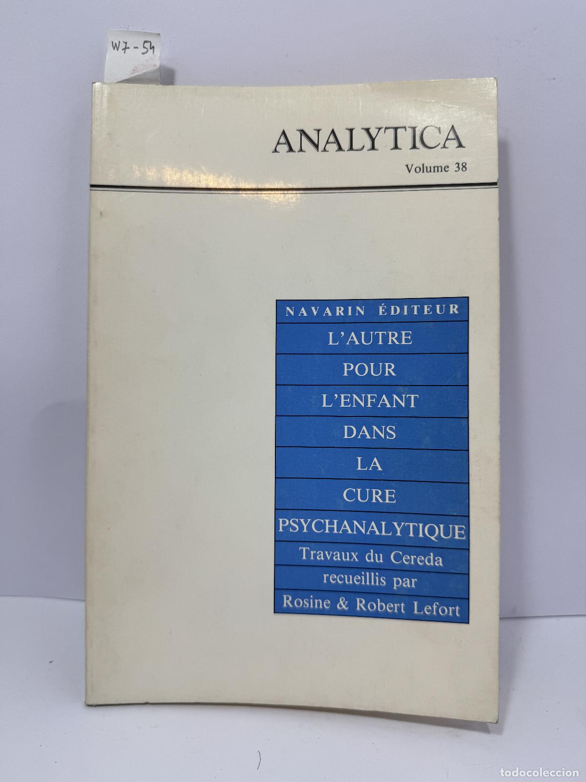 Livros em segunda m&atilde;o: V.V. A.A. - Analytica. Volume 38: L'autre pour l'enfant dans la cure psychanalytique. Travaux de Cer