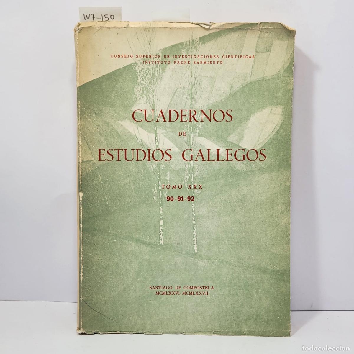Libros: V.V. A.A. - Cuadernos de estudios gallegos. Tomo XXX, N&ordm;s 90-91-92.
