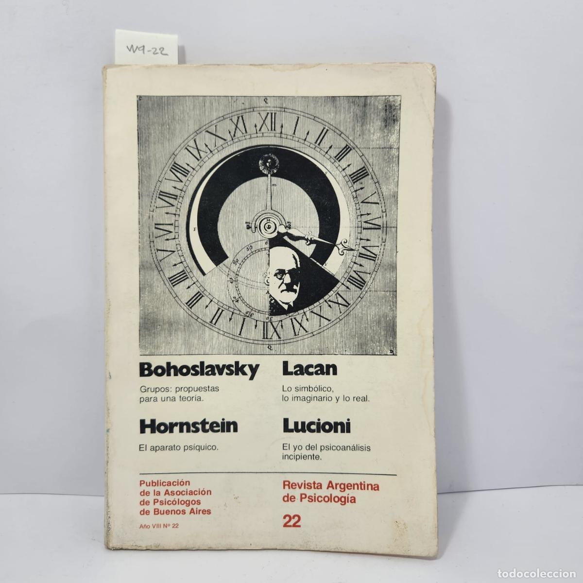 books: BOHOSLAVSKY, LACAN, HORSTEIN y LUCIONI. - Revista Argentina de Psicolog&iacute;a, n&ordm; 22.