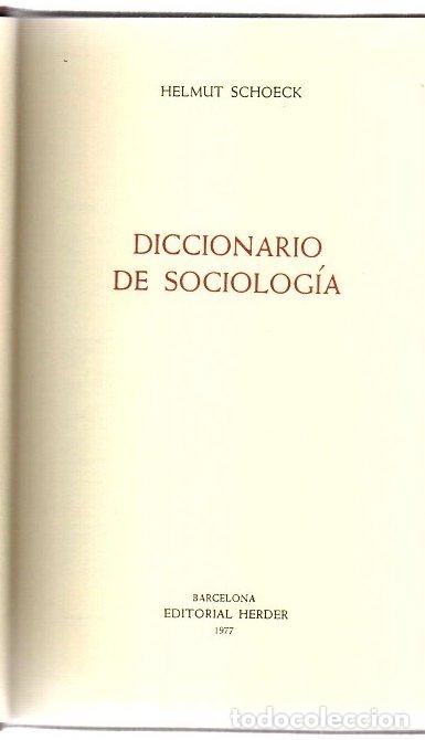 Libros: Diccionario de sociolog&iacute;a - Schoeck, Helmut - Foto 1