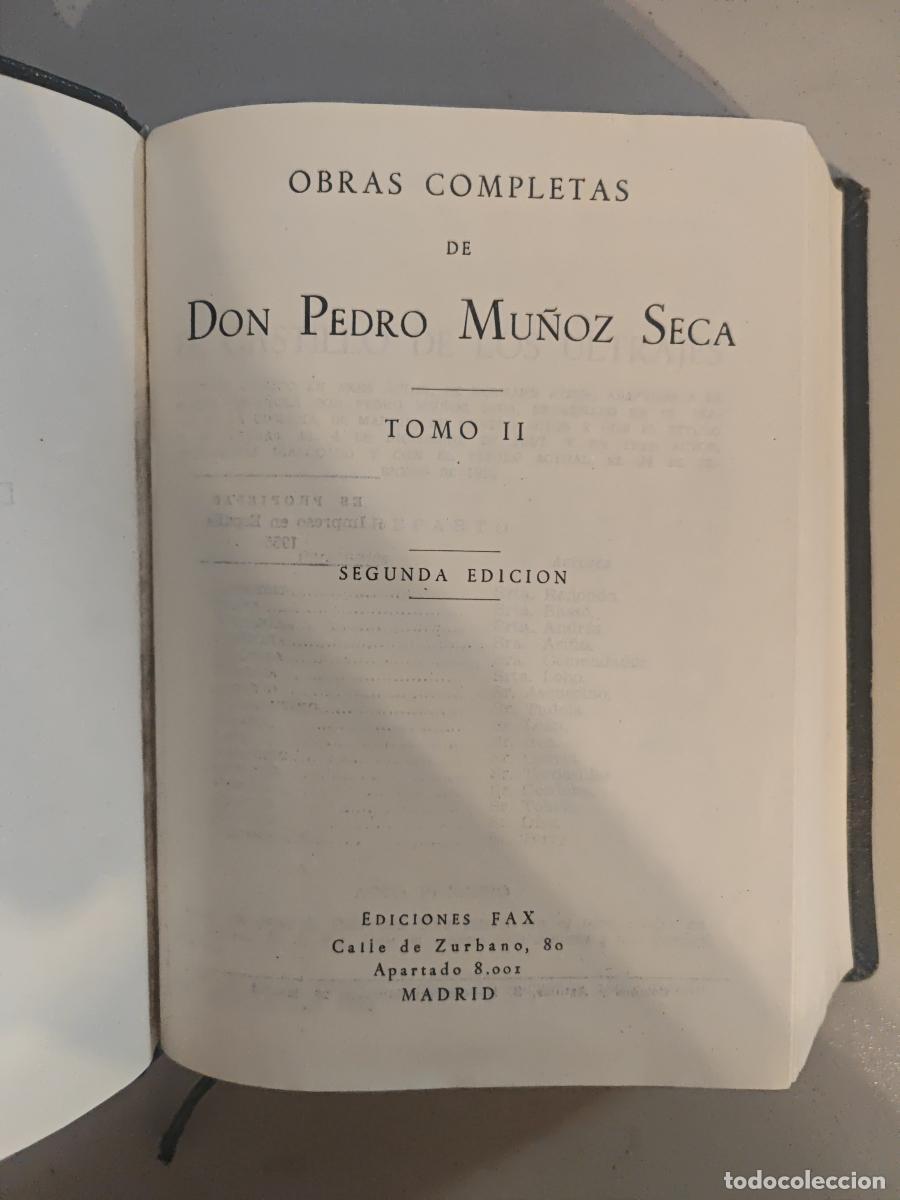 Libros: DON PEDRO MU&Ntilde;OZ SECA. OBRAS COMPLETAS. Tomo II. - TDK829 - Foto 1