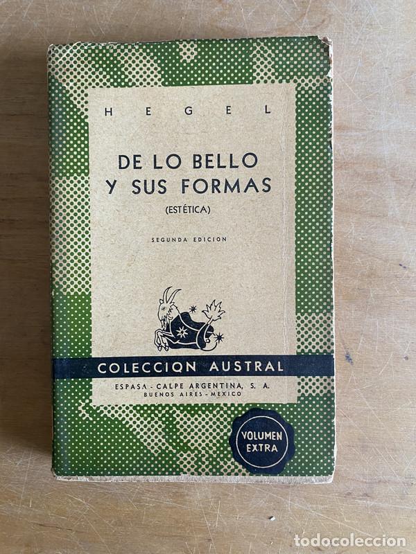 Libros: De lo bello y sus formas (est&eacute;tica) - Hegel - Foto 1