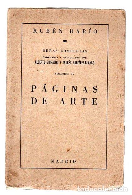 Libros: P&aacute;ginas de arte - Dar&iacute;o, Rub&eacute;n - Foto 1