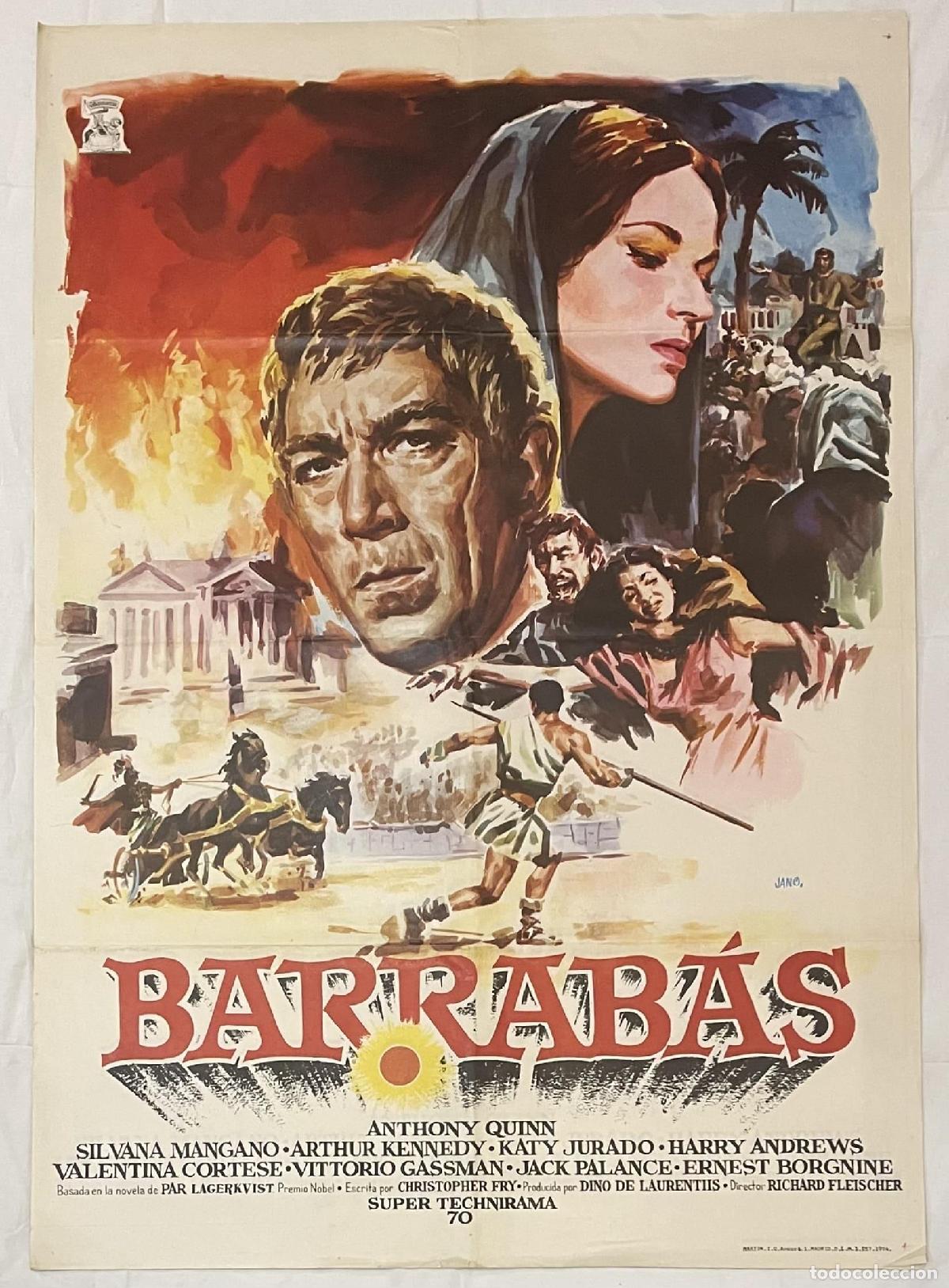 Libros: Barrab&aacute;s. Cartel original publicado en el a&ntilde;o 1974. - Foto 1