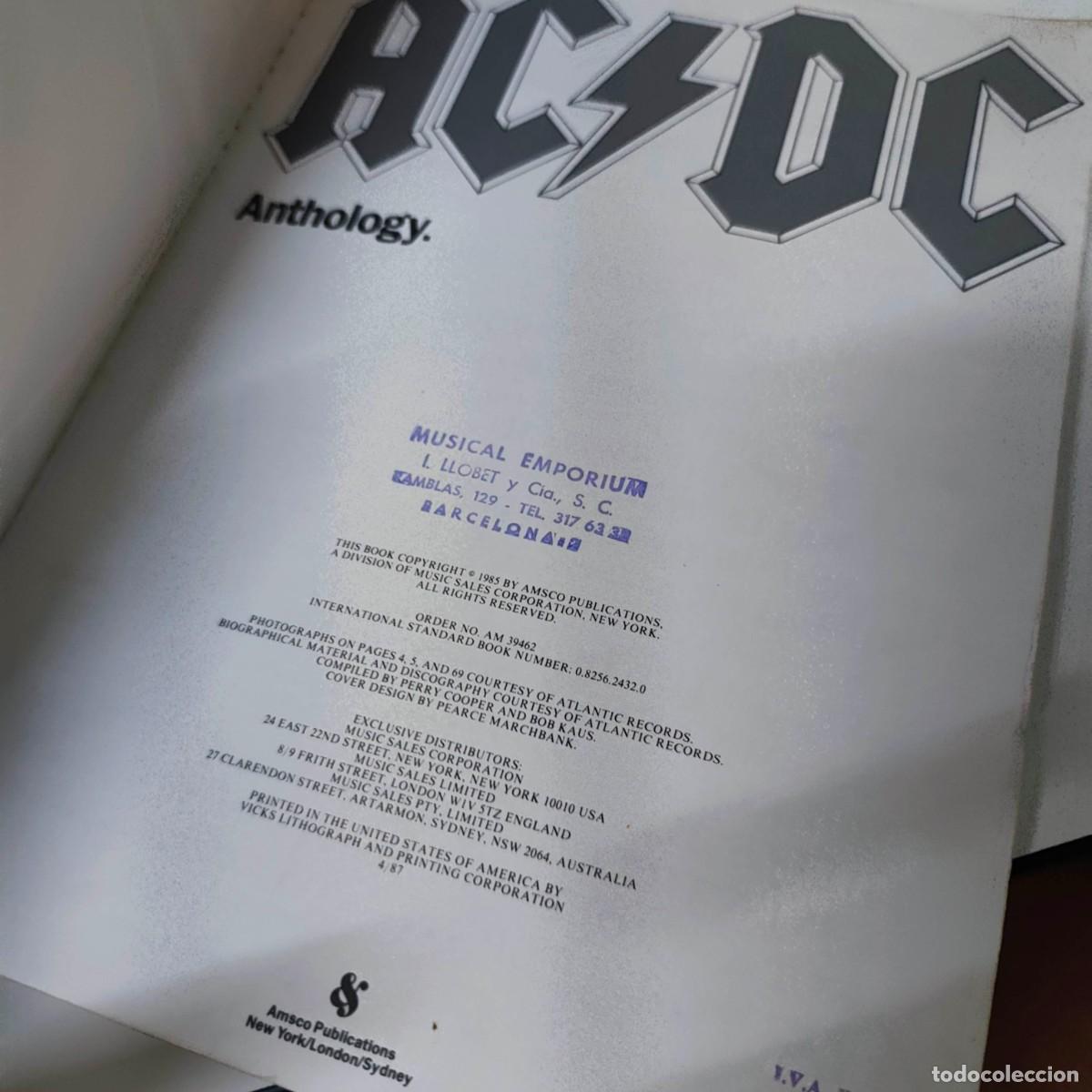 Libros: AC/DC ANTHOLOGY. AMSCO 1985 - Foto 3