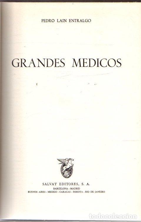 Libros: Grandes m&eacute;dicos - Lain Entralgo, Pedro - Foto 1