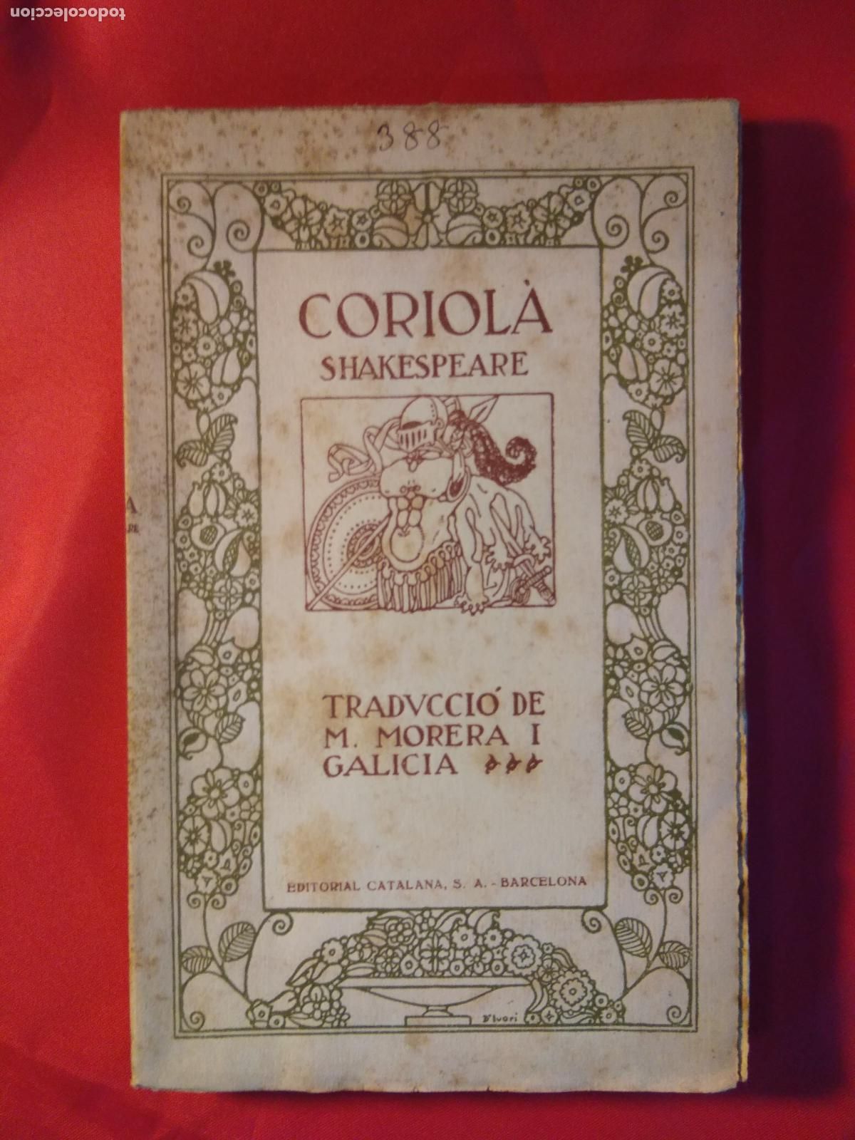 Libros: Coriol&agrave;. William Shakespeare L.22975-806 - Foto 1