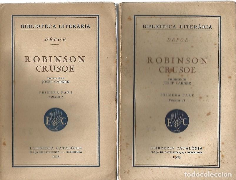 Libros: ROBINSON CRUSOE. 2 vols - Foto 1