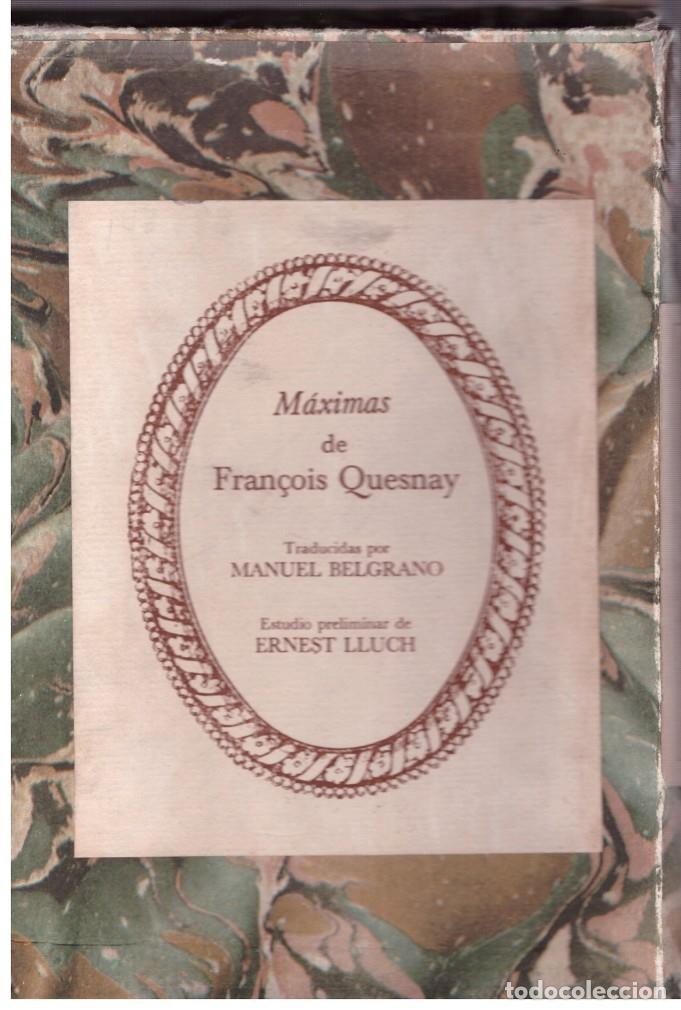 Libros: MAXIMAS DE FRAN&Ccedil;OIS QUESNAY - Foto 1