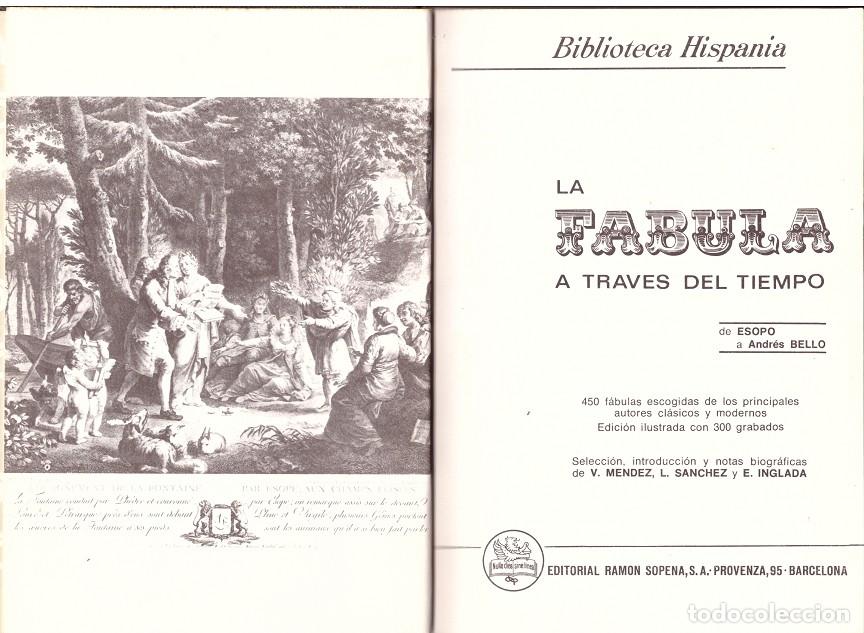 Libros: LA FABULA A TRAVES DEL TIEMPO. De Esopo a Andr&eacute;s Bello.