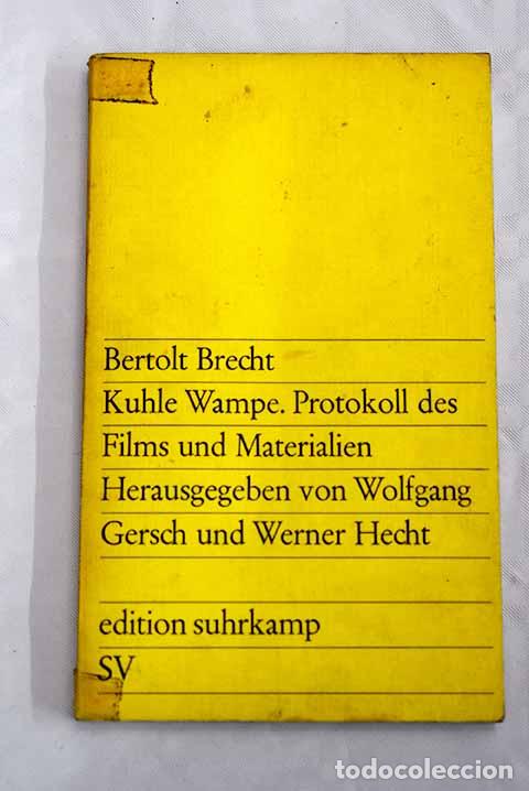 Libros: Kuhle Wampe: Brecht, Bertolt.- Brecht, Bertolt - Foto 1