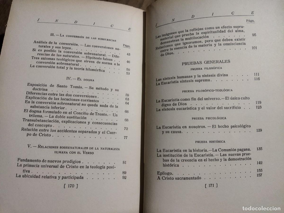 Libros: FILOSOF&Iacute;A DE LA EUCARIST&Iacute;A - VAZQUEZ DE MELLA, JUAN - Foto 5