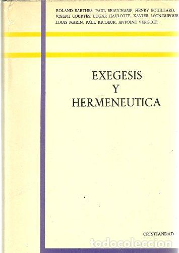 Libros: VV. AA.- - Ex&eacute;gesis y Hermen&eacute;utica. - Foto 1