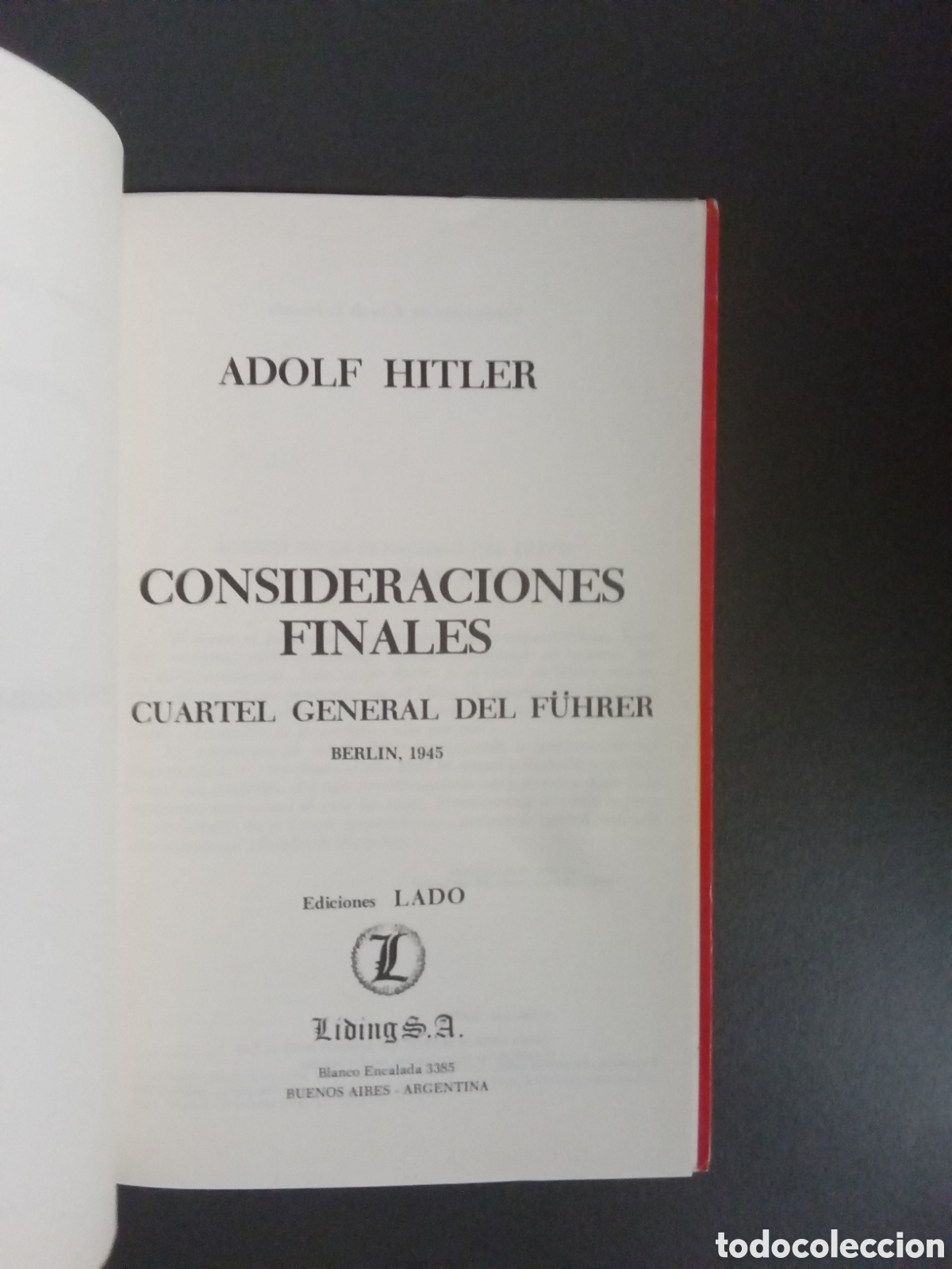 Libros: Adolf Hitler. Consideraciones finales - Foto 5
