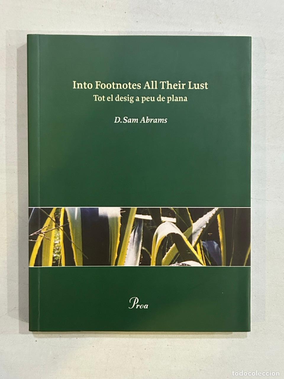 Libros: D. Sam Abrams - Into Footnotes All Their Lust - Foto 1