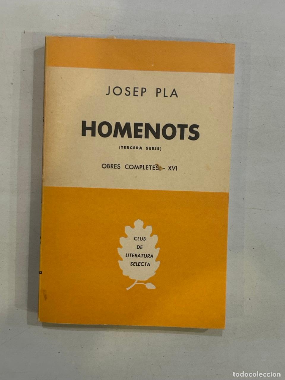 Libros: Josep Pla - Homenots (Tercera s&egrave;rie) - Foto 1