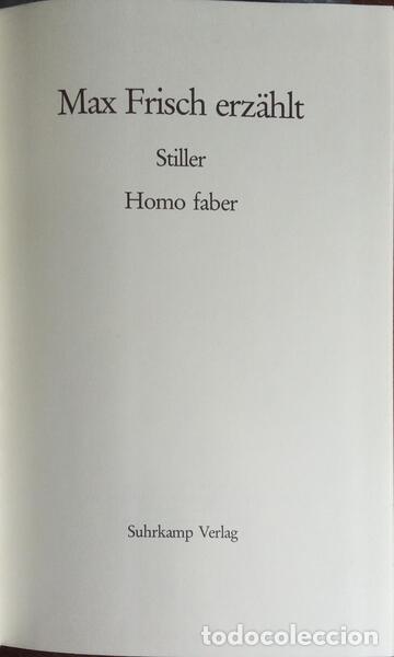 Libros: FRISCH. (Max) - MAX FRISCH ERZAHLT. [2 VOLS.] - Foto 2