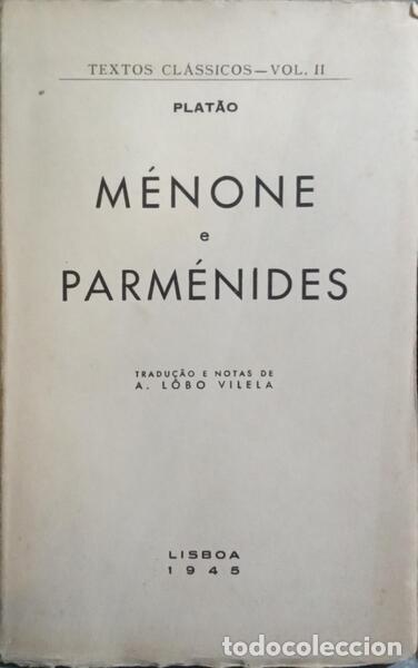 Libros: PLAT&Atilde;O. - M&Eacute;NONE E PARM&Eacute;NIDES. - Foto 1