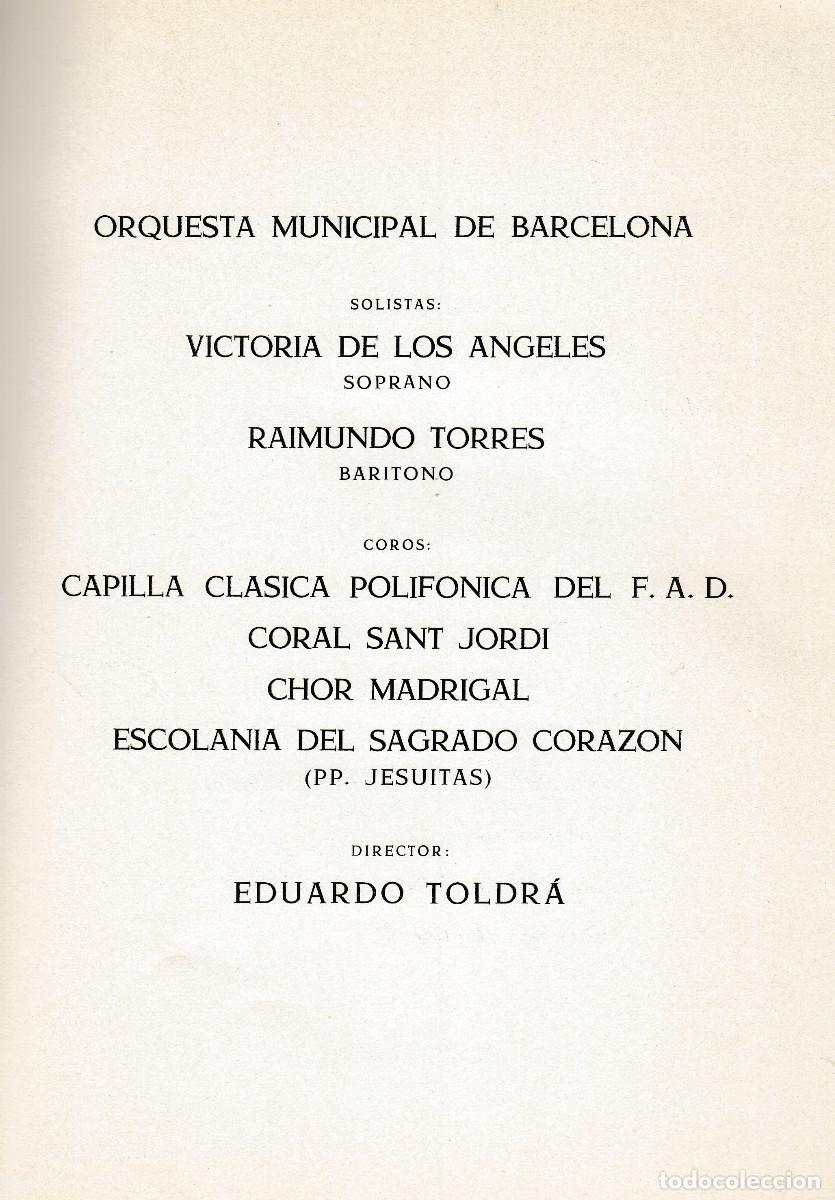 Libros: ATL&Aacute;NTIDA. MANUEL DE FALLA. 1&ordf; AUDICI&Oacute;N MUNDIAL. 1961 - Foto 3