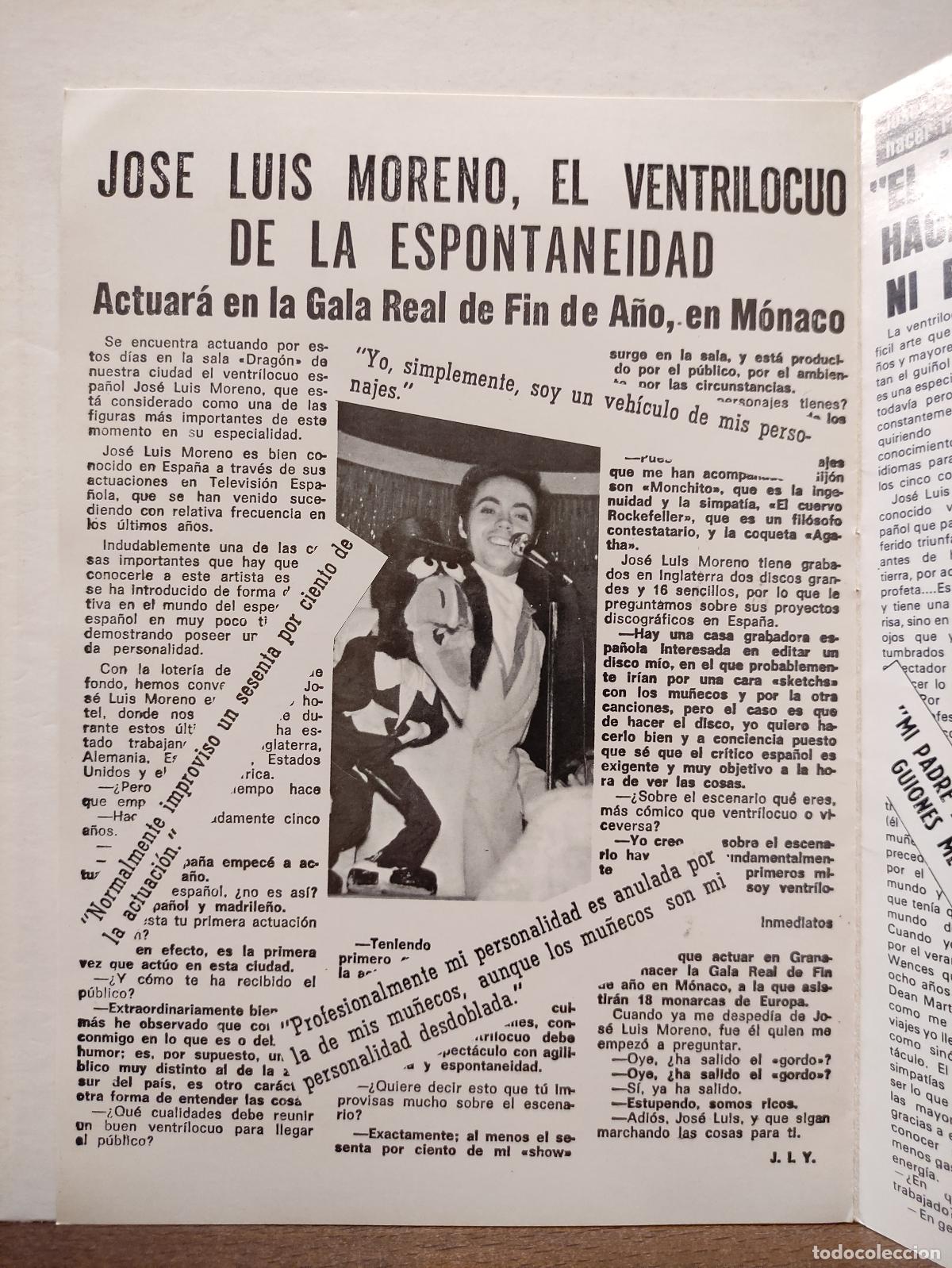 Libros: JOSE LUIS MORENO - FOLLETO - Foto 3