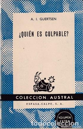 Libros: &iquest;QUIEN ES CULPABLE? - A I GUERTSEN - Foto 1