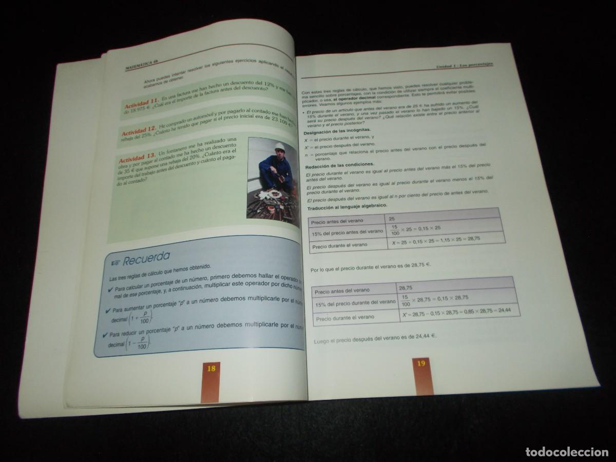 Libros: MATEM&Aacute;TICA 4B. CNICE-SAFEL 2004. Matem&aacute;ticas. Libro. Con Tiras de Comic Mafalda - Foto 2