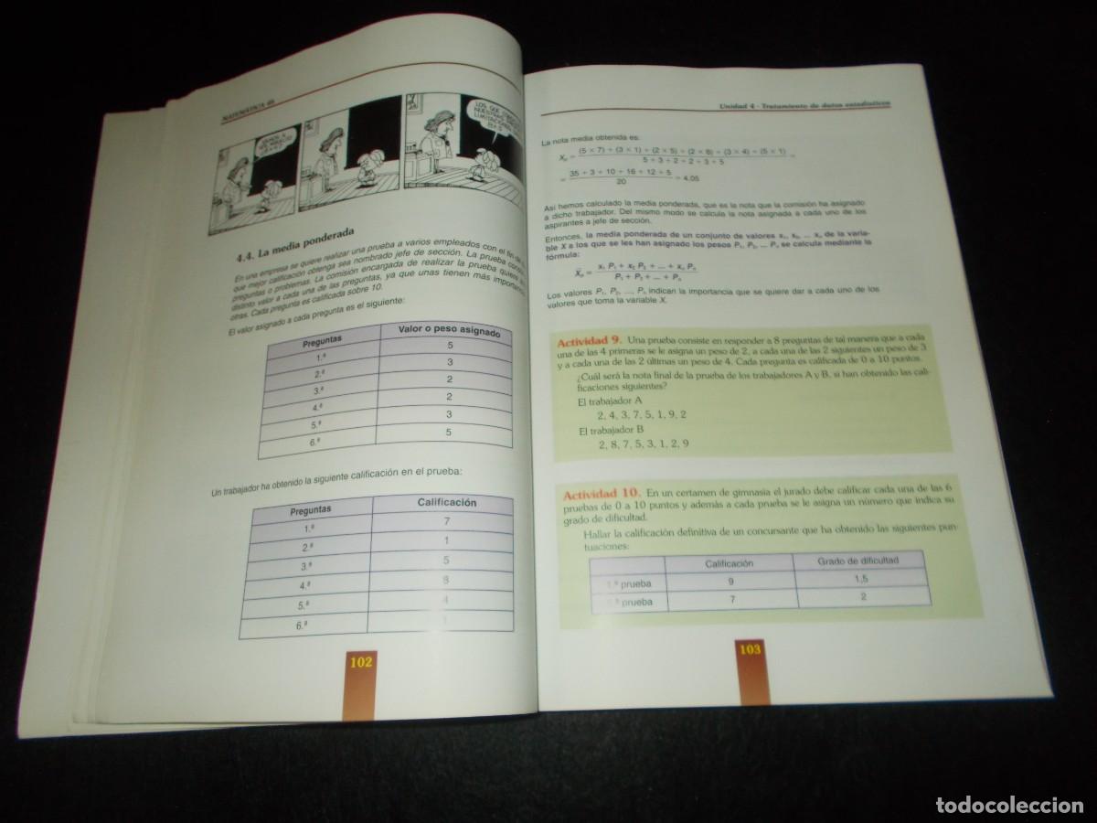 Libros: MATEM&Aacute;TICA 4B. CNICE-SAFEL 2004. Matem&aacute;ticas. Libro. Con Tiras de Comic Mafalda - Foto 5