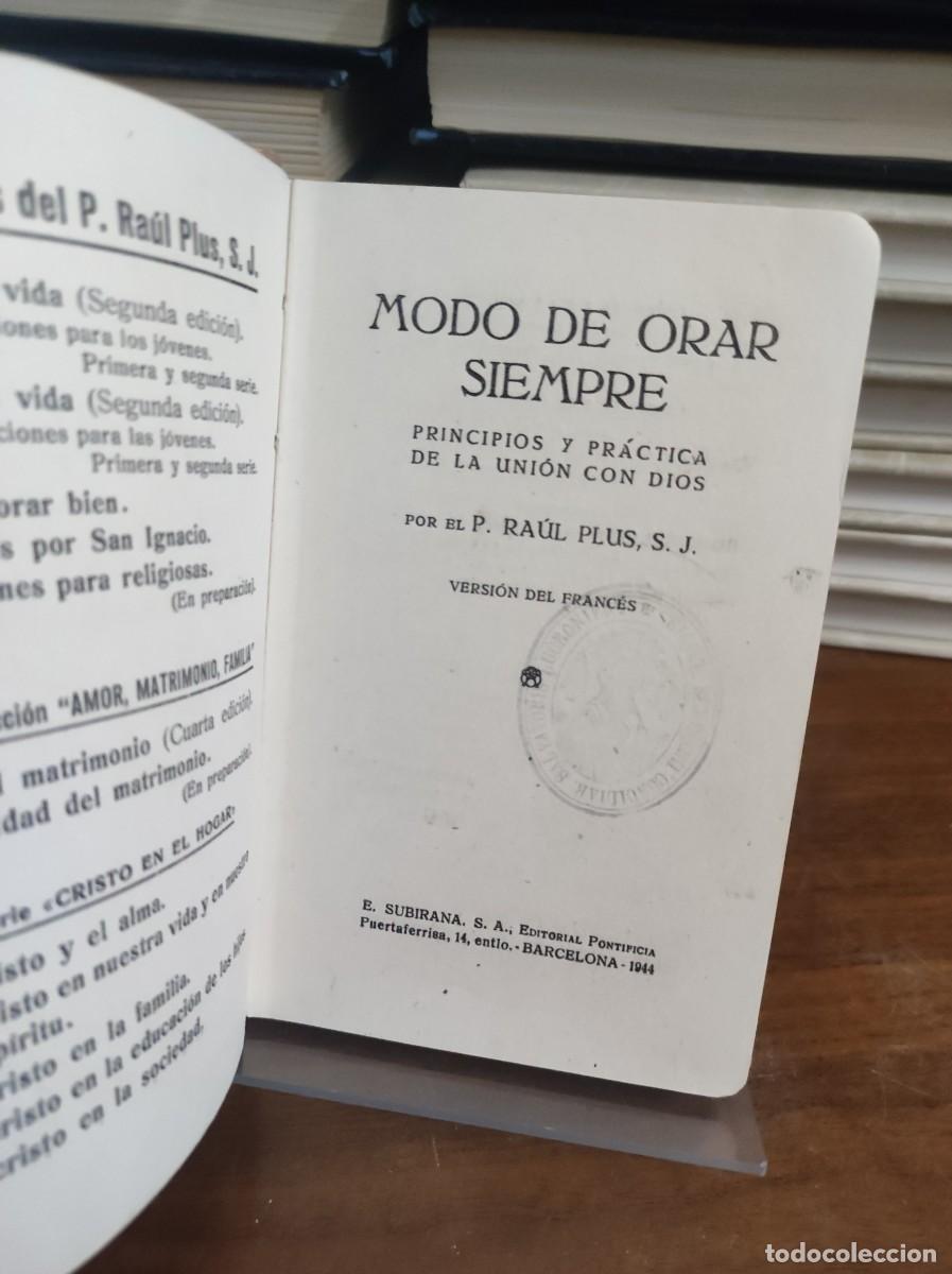 Libros: MODO DE ORAR SIEMPRE RAUL PLUS - Foto 2