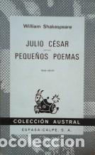 Libros: JULIO CESAR PEQUE&Ntilde;OS POEMAS - WILLIAM SHAKESPEARE - Foto 1
