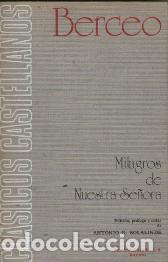 Libros: MILAGROS DE NUESTRA SE&Ntilde;ORA - BERCEO - Foto 1