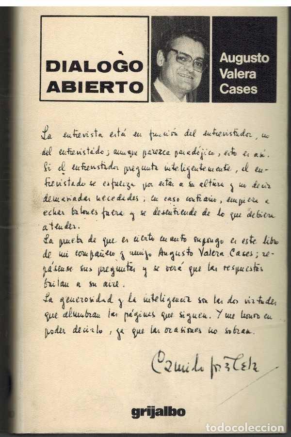 Libros: DIALOGO ABIERTO - AUGUSTO VALERA CASES - Foto 1