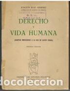 Libros: DERECHO Y VIDA HUMANA - JOAQUIN RUIZ GIMENEZ - Foto 1