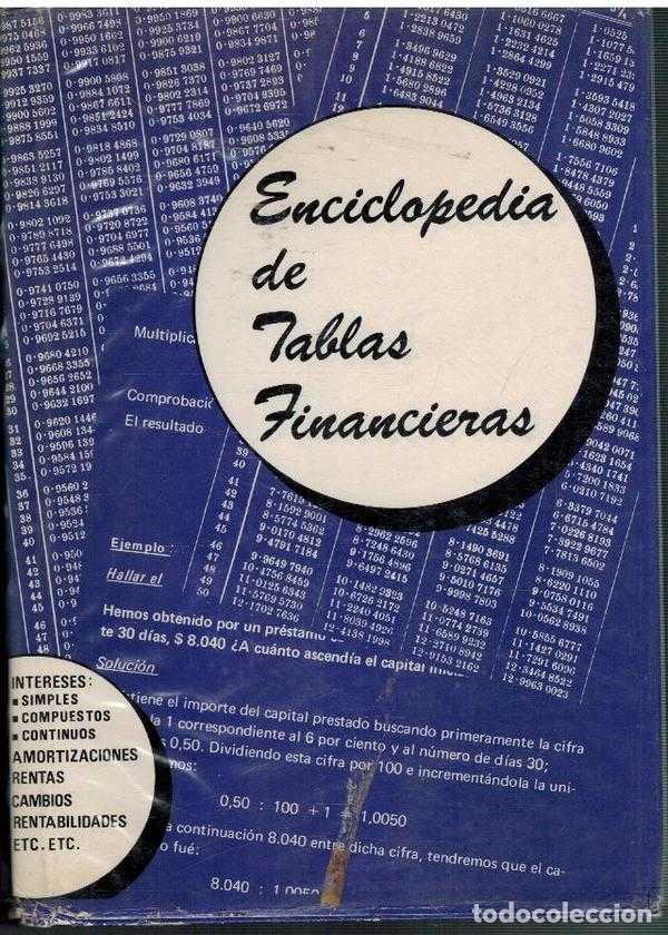 Livros em segunda m&atilde;o: ENCICLOPEDIA DE TABLAS FINANCIERAS CON AMPLIAS EXPLICACIONES REGLAS EJEMPLOS - BUROTEL S A