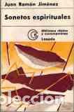 Libros: SONETOS ESPIRITUALES - JUAN RAMON JIMENEZ - Foto 1
