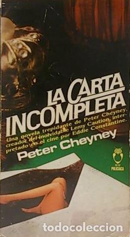 Libros: LA CARTA INCOMPLETA - PETER CHEYNEY - Foto 1